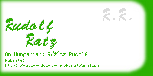 rudolf ratz business card